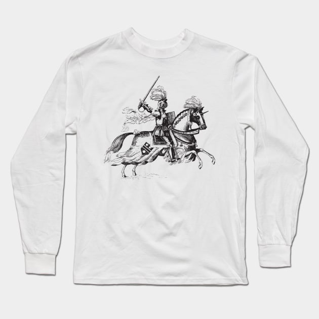 Charging Knight 1 Long Sleeve T-Shirt by The Medieval Life